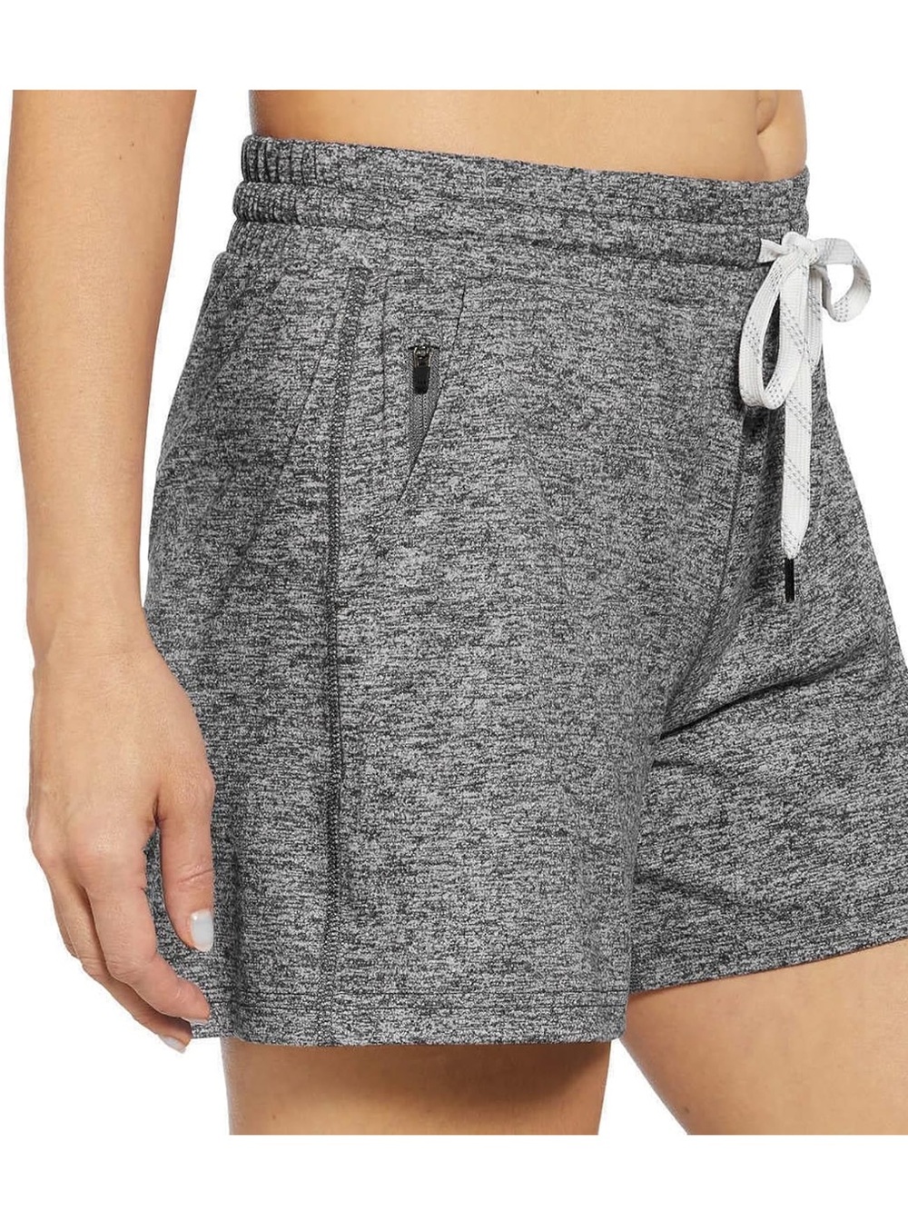 PACIFIC TRAIL Women's Cozy Drawstring Active Shorts Heathered Grey XXL